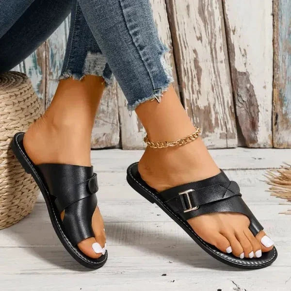 Lisslune | Women's Orthopedic Hallux Valgus Correction Leather Sandals