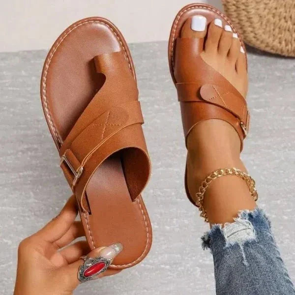 Lisslune | Women's Orthopedic Hallux Valgus Correction Leather Sandals