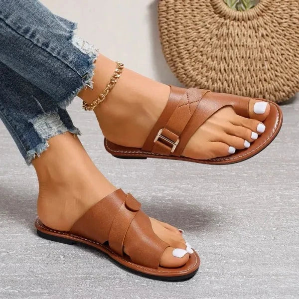 Lisslune | Women's Orthopedic Hallux Valgus Correction Leather Sandals