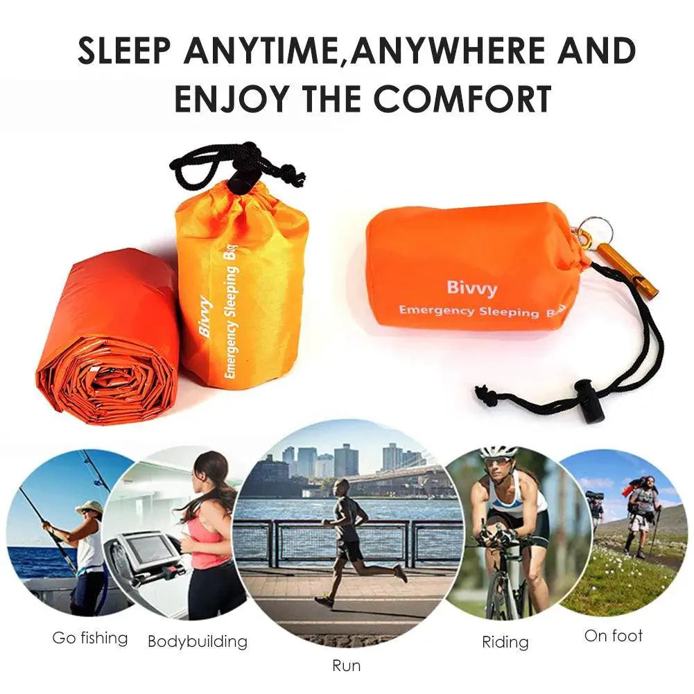 Lisslune | Thermal Reflective Survival Bivvy Sack - Essential Outdoor Emergency Equipment