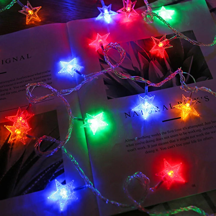 Lisslune | Outdoor Star LED String Lights – Enchanting Garland Lights for Weddings, Parties, & Christmas