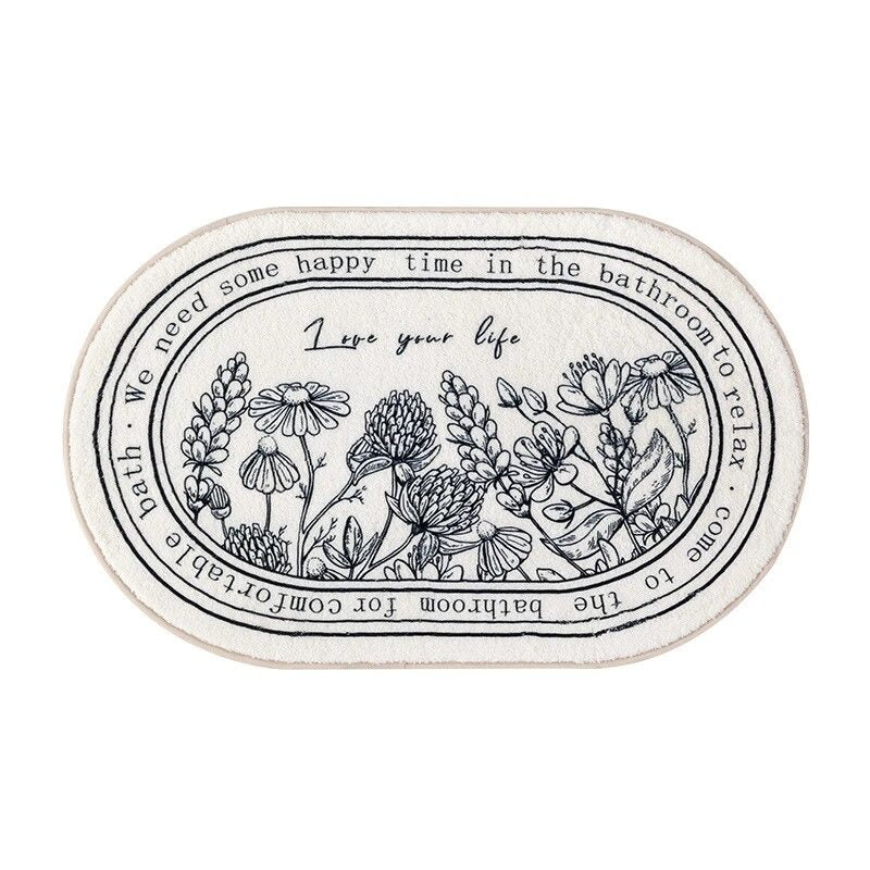 Rynx |Outline Flowers Bath Mat