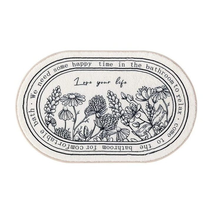 Rynx |Outline Flowers Bath Mat