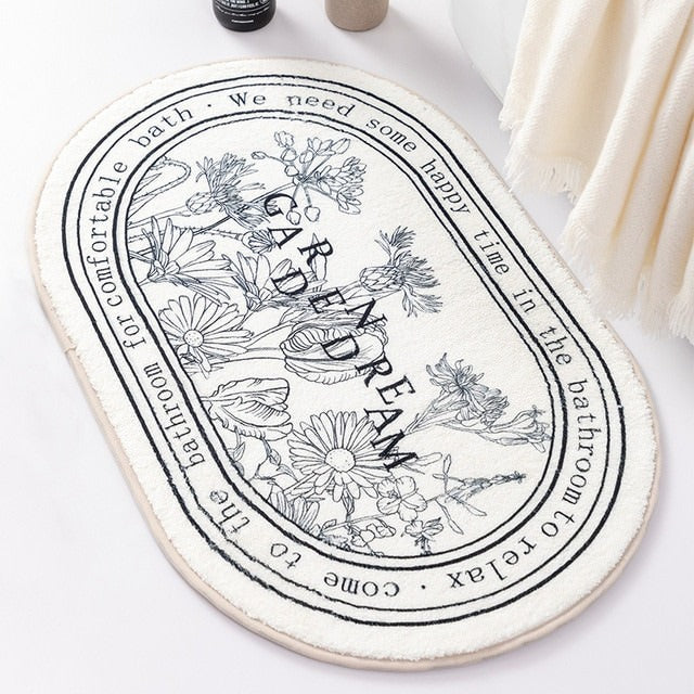 Rynx |Outline Flowers Bath Mat