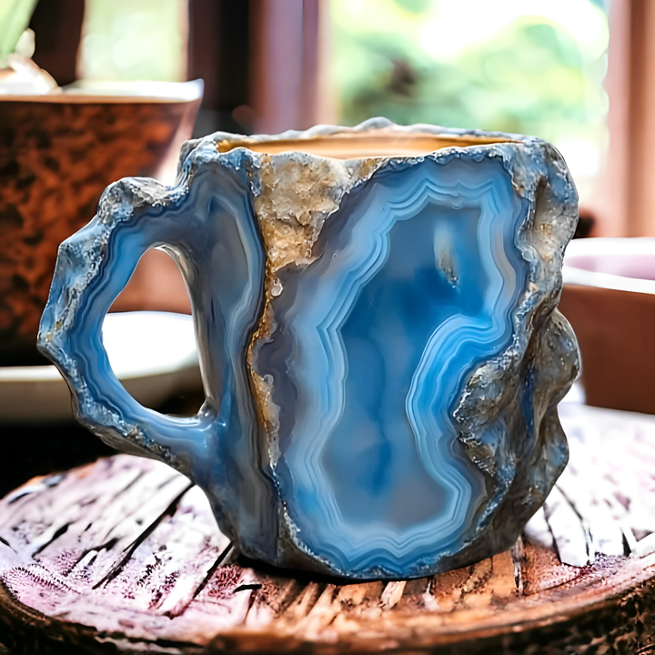 Lisslune | GemCup Crystal Coffee Mug – Elegant 300ml Mineral-Inspired Glass Cup