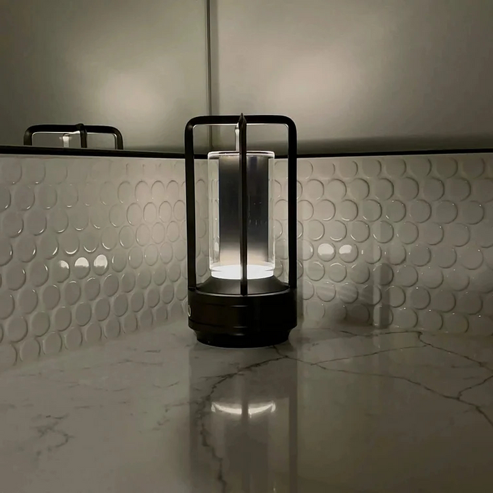 Lisslune | Ambient Lantern Cordless Rechargeable Small Night Table Lamp Gold