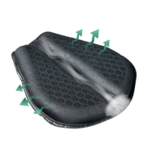 Lisslune | Motorcycle Gel Seat Pad | Shock Absorbing, Breathable & Anti-Slip Design for Long Distance Rides