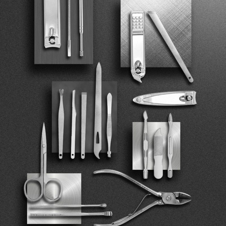 Lisslune | 19 in 1 Stainless Steel Manicure Set Nail Clipper Kit