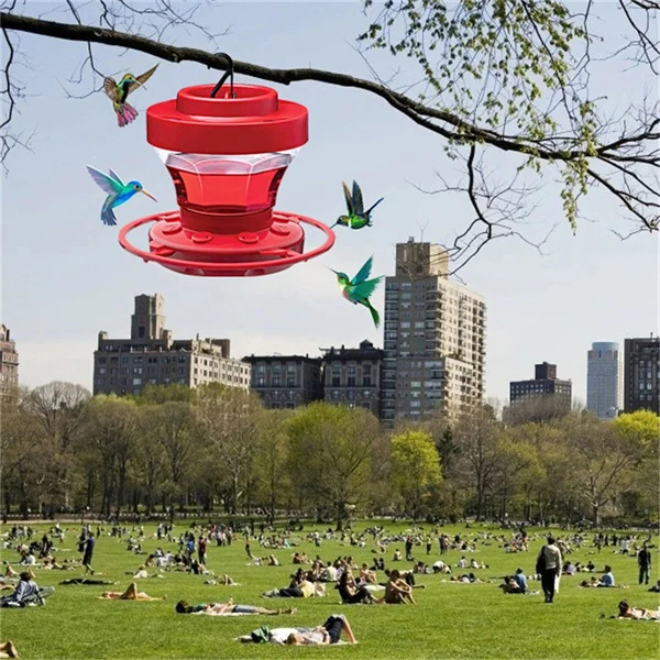 Lisslune | Red Nectar House for Hummingbirds with Insect Stop