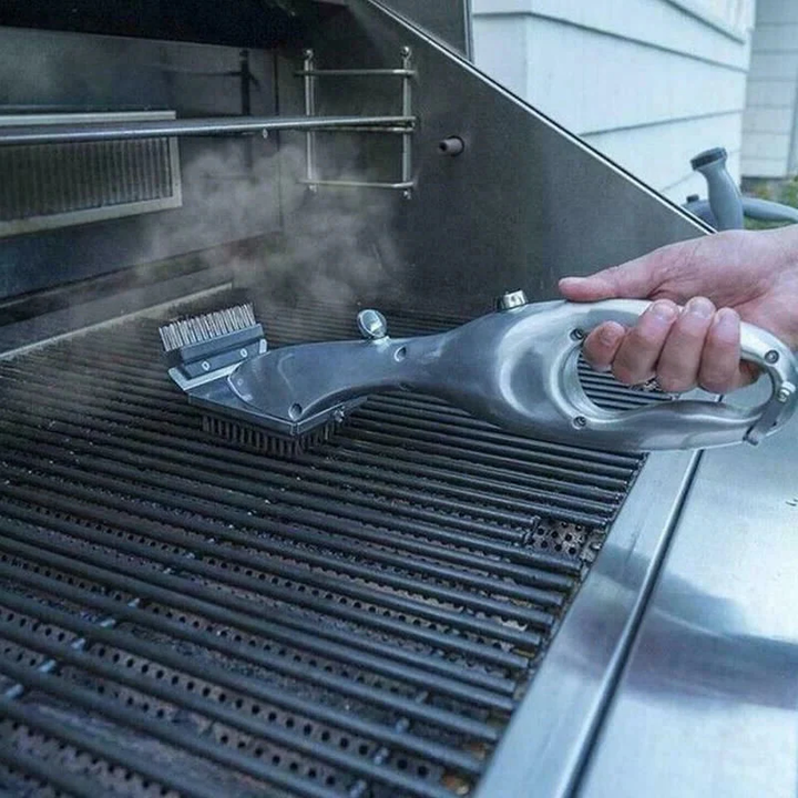 Lisslune | Barbecue Grill Cleaning Brush with Charcoal Scraper for BBQ