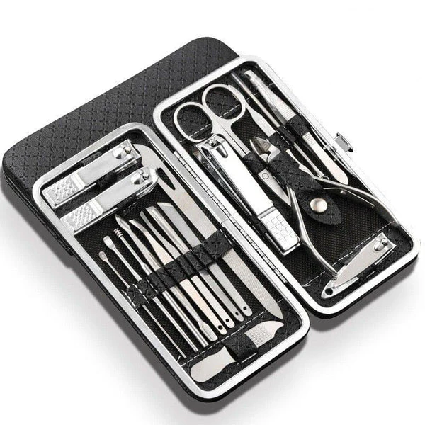 Lisslune | 19 in 1 Stainless Steel Manicure Set Nail Clipper Kit