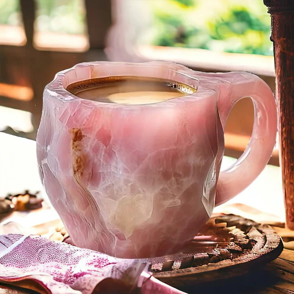 Lisslune | GemCup Crystal Coffee Mug – Elegant 300ml Mineral-Inspired Glass Cup