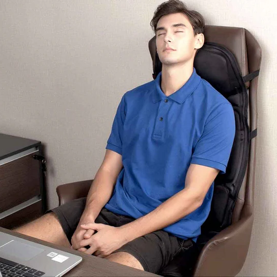 Lisslune | 8 Mode Massage Seat Cushion with Heated Back-Neck Pillow for Car & Home