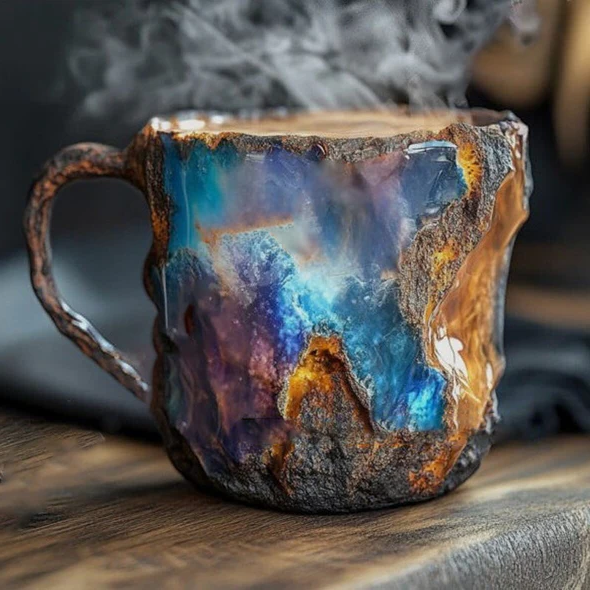 Lisslune | GemCup Crystal Coffee Mug – Elegant 300ml Mineral-Inspired Glass Cup
