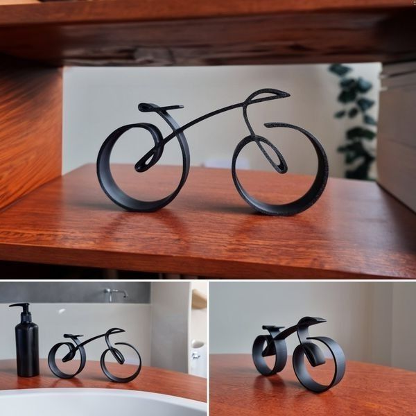 Lisslune | VeloWire Bike Silhouette – Minimalist Metal Wall Decoration for Cyclists