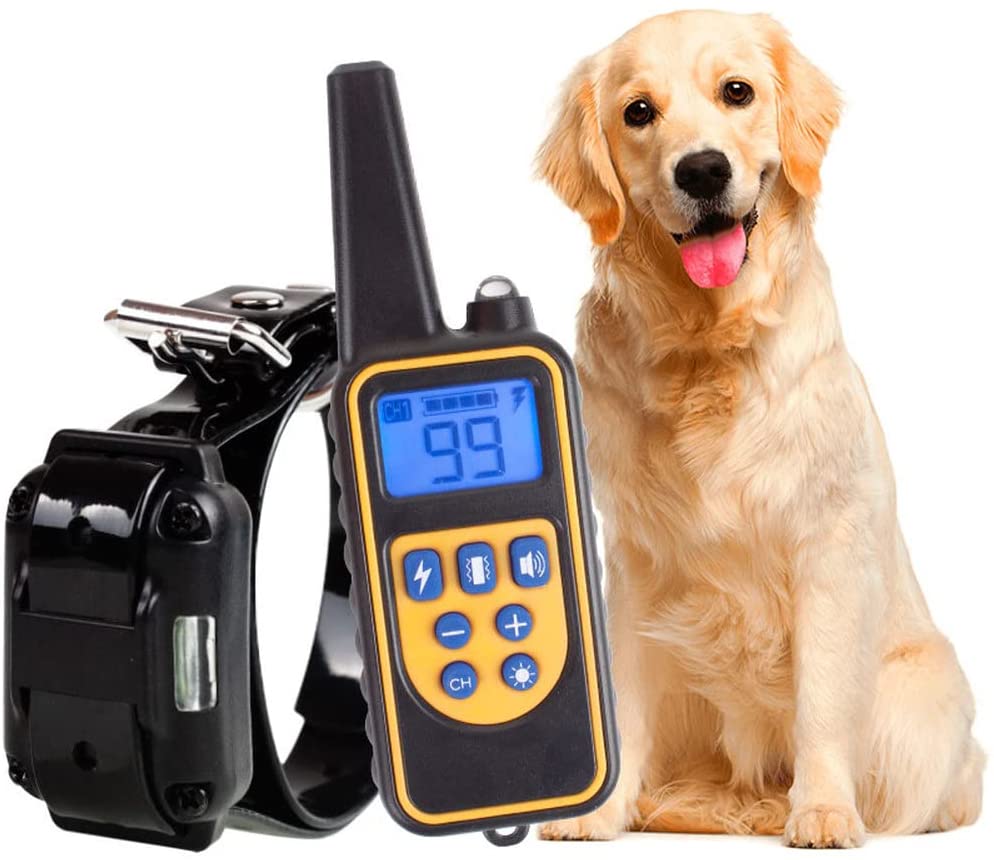 Lisslune | 800M Rechargeable Electric Dog Training Collar | Waterproof, Remote Control & Ideal for Effective Dog Training