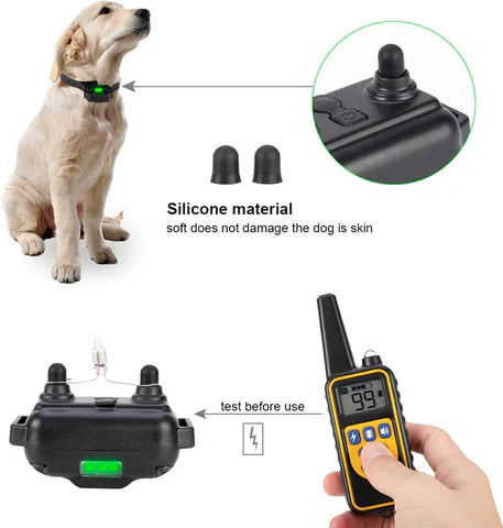 Lisslune | 800M Rechargeable Electric Dog Training Collar | Waterproof, Remote Control & Ideal for Effective Dog Training