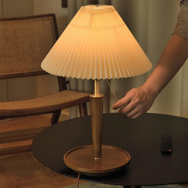 Lisslune | GlowTimber - Classic Wooden Plissé Lamp