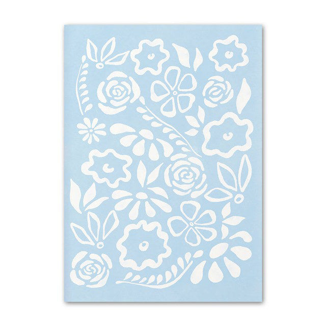 Rynx | Light Blue Flower Market Canvas Prints
