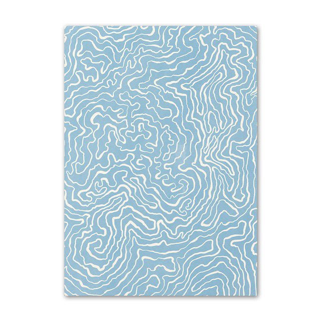 Rynx | Light Blue Flower Market Canvas Prints