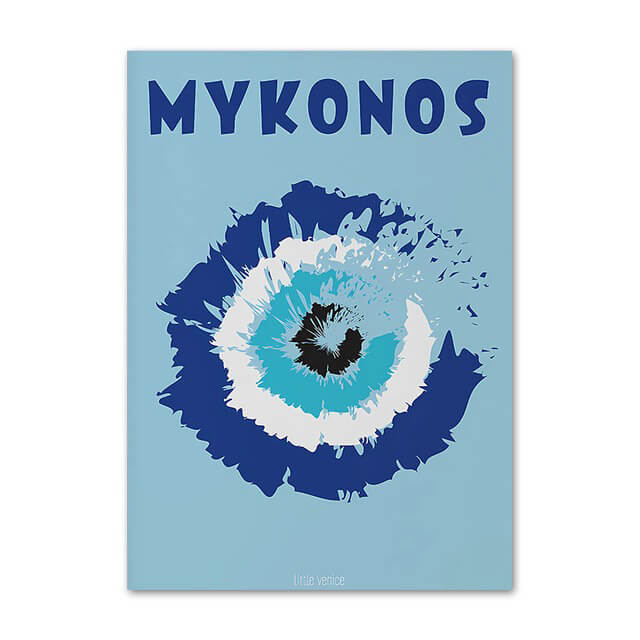 Rynx | Bright Orange & Blue Gallery Wall Canvas Poster