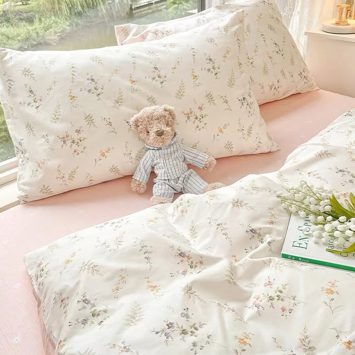 Rynx | Light Pink Floral Print Bedding Set