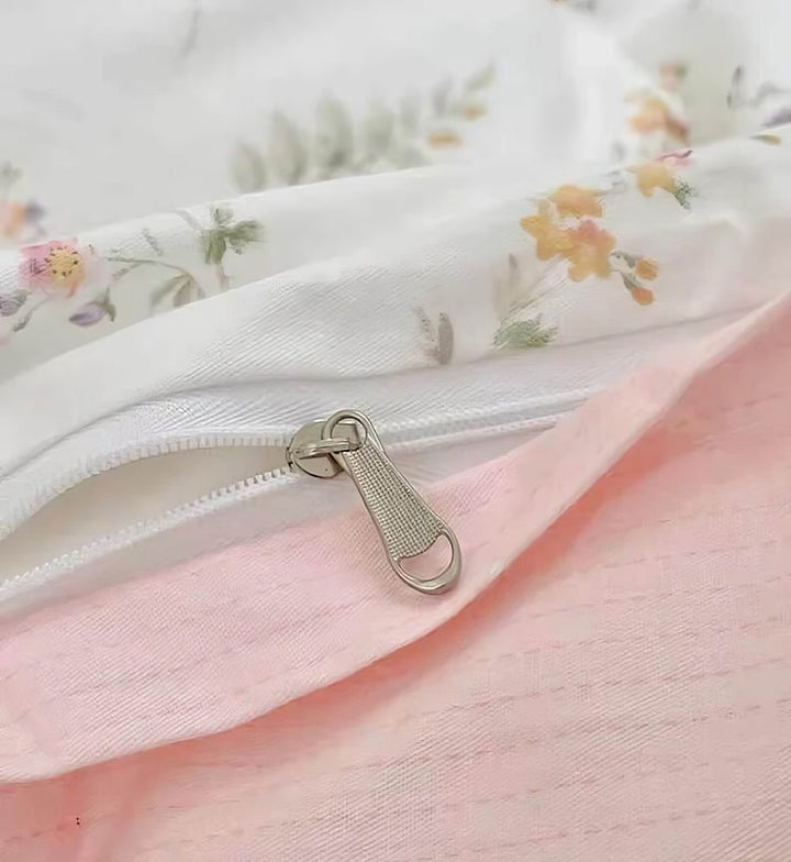 Rynx | Light Pink Floral Print Bedding Set