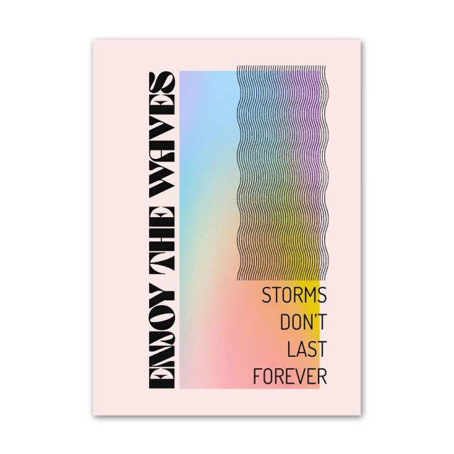 Rynx | Bright Color Gradients and Quotes Canvas Poster