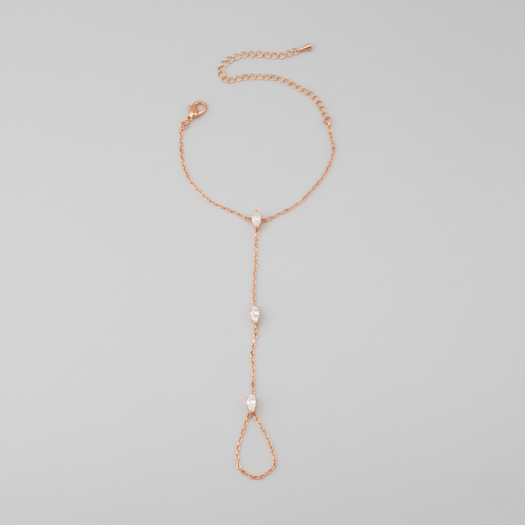 Lisslune | PalmGrace – Adjustable Finger Ring Palm Bracelet with Radiant Crystals