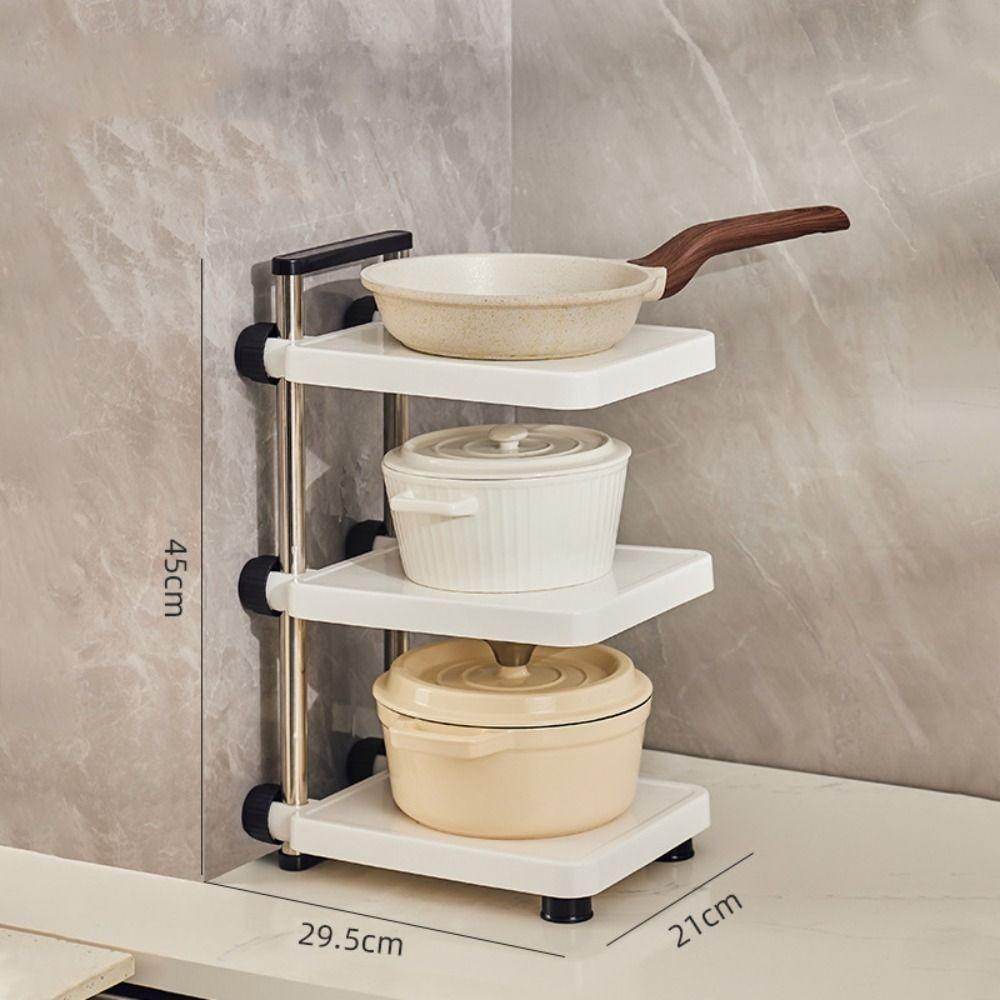 Lisslune | ClutterFree – 3-tier adjustable storage shelf for an organized life