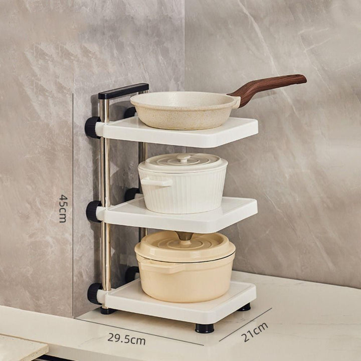 Lisslune | ClutterFree – 3-tier adjustable storage shelf for an organized life