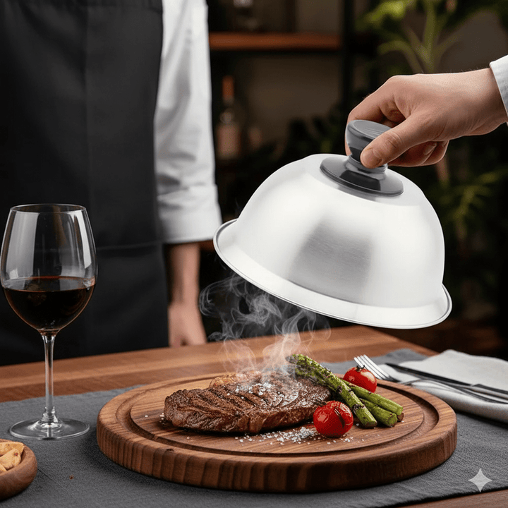 Lisslune | PANSHIELD – stainless steel hood for even cooking & melting