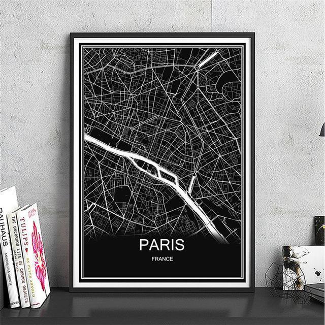 Lisslune | City map Munich Oil painting