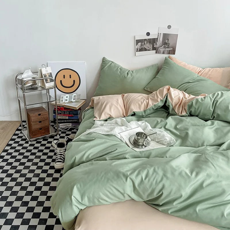 Rynx | Pastel Reversible Aesthetic Bedding Set