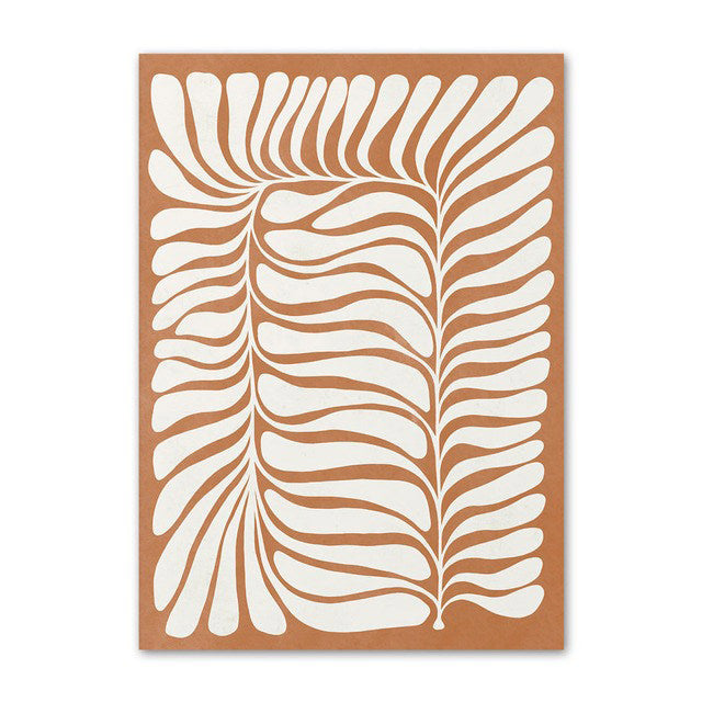 Rynx | Pastel brown flower canvas poster