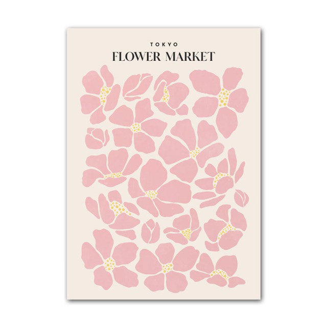 Rynx | Pastel Flower Market Canvas Poster