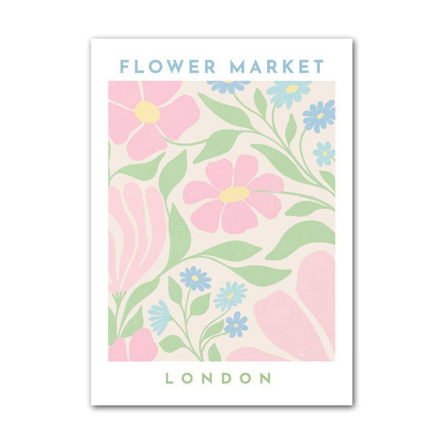 Rynx | Pastel Flower Market Canvas Poster