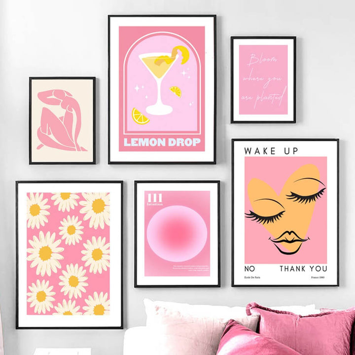 Rynx | Pastel Pink Gallery Wall Art Canvas Poster