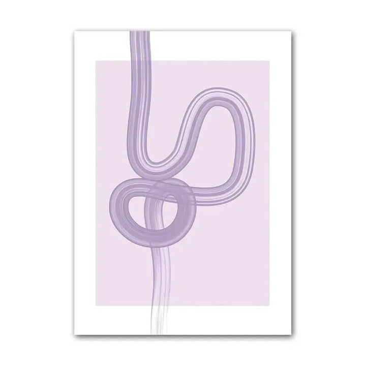 Rynx | Purple Minimal Art Canvas Poster