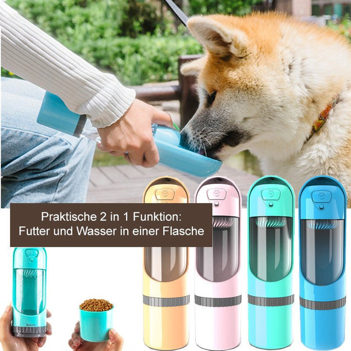 Lisslune | Pawbuddy 2-in-1 Dog Travel Mug – Portable Water Bottle and Food Bowl – BPA-Free, Leakproof, Ideal for Walks and Travel