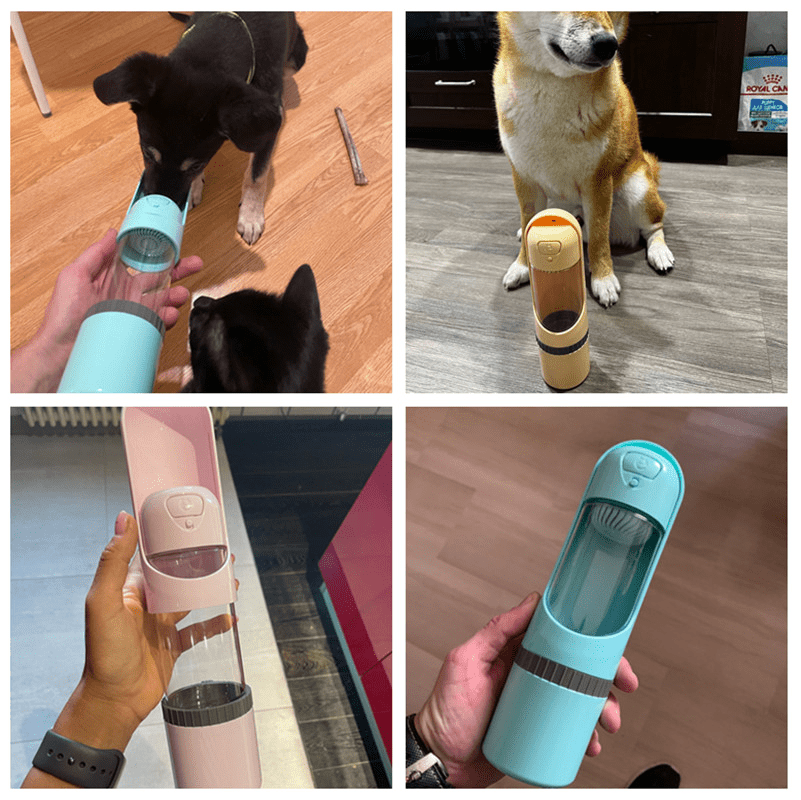 Lisslune | Pawbuddy 2-in-1 Dog Travel Mug – Portable Water Bottle and Food Bowl – BPA-Free, Leakproof, Ideal for Walks and Travel