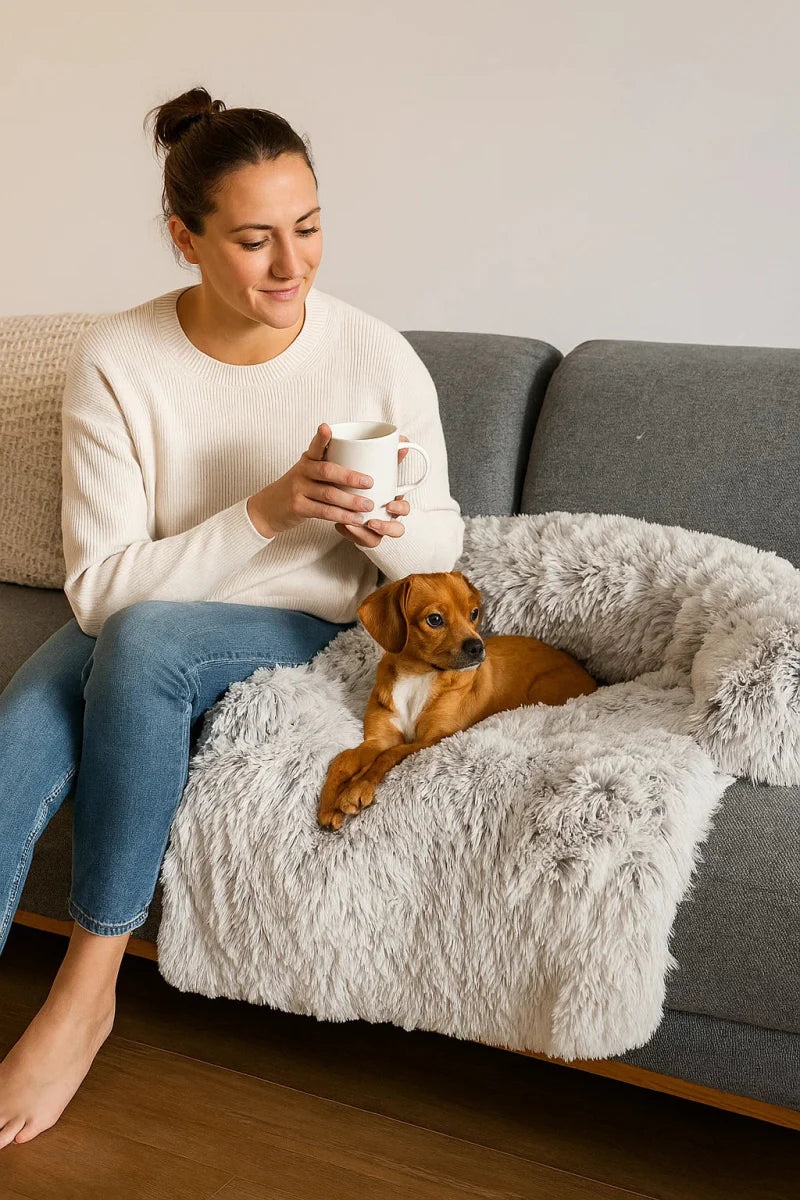 Lisslune | PAWCLOUD SOFA – Cozy Pet Bed with Raised Border and Furniture Guard