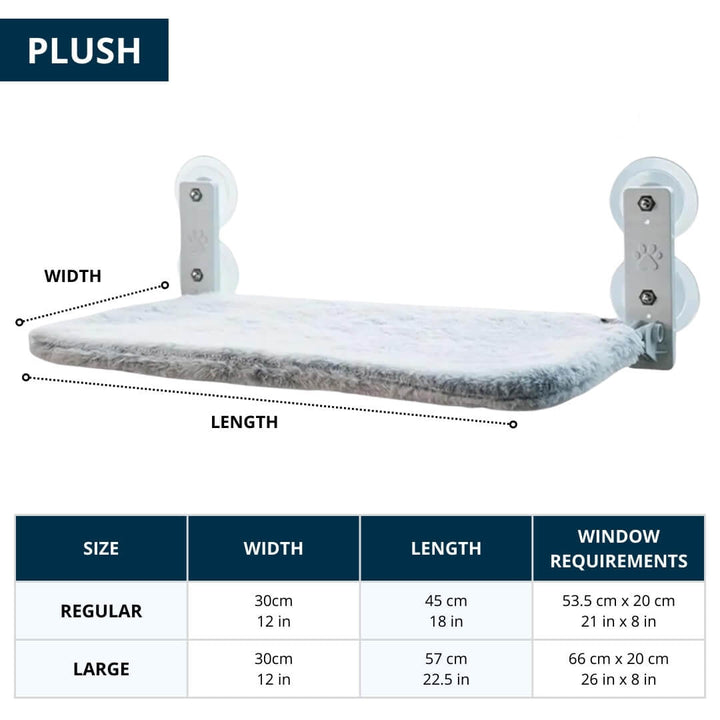 Lisslune | PAWPERCH – Foldable Cat Hammock with Wall-Friendly Mount | No-Drill Window Seat