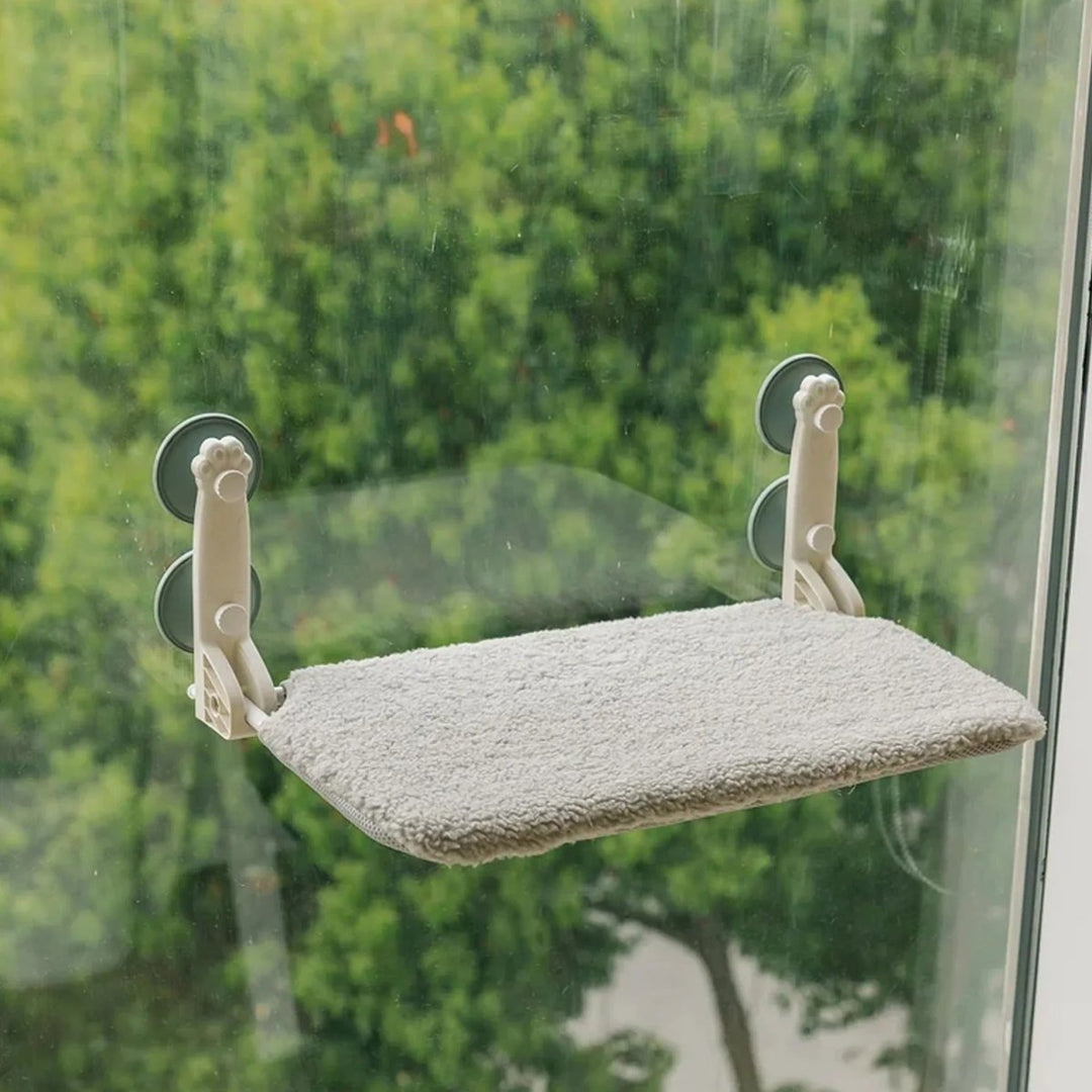 Lisslune | PAWPERCH – Foldable Cat Hammock with Wall-Friendly Mount | No-Drill Window Seat
