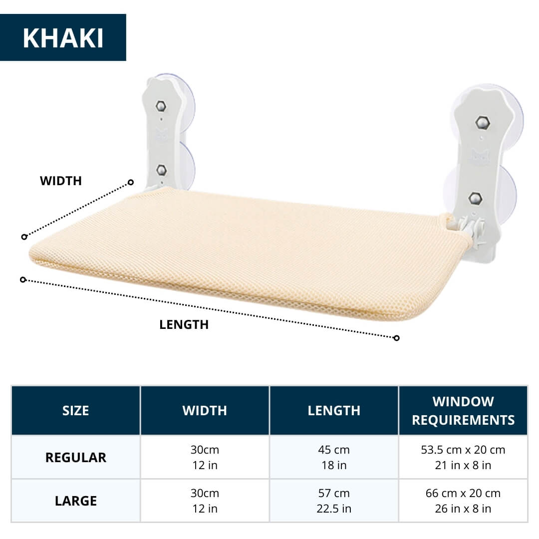 Lisslune | PAWPERCH – Foldable Cat Hammock with Wall-Friendly Mount | No-Drill Window Seat