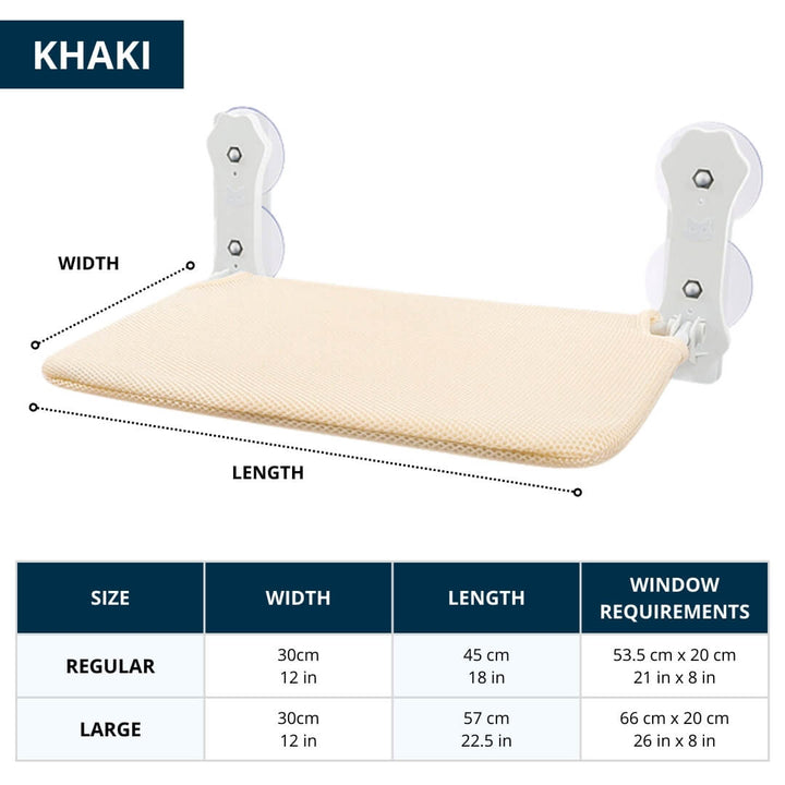 Lisslune | PAWPERCH – Foldable Cat Hammock with Wall-Friendly Mount | No-Drill Window Seat
