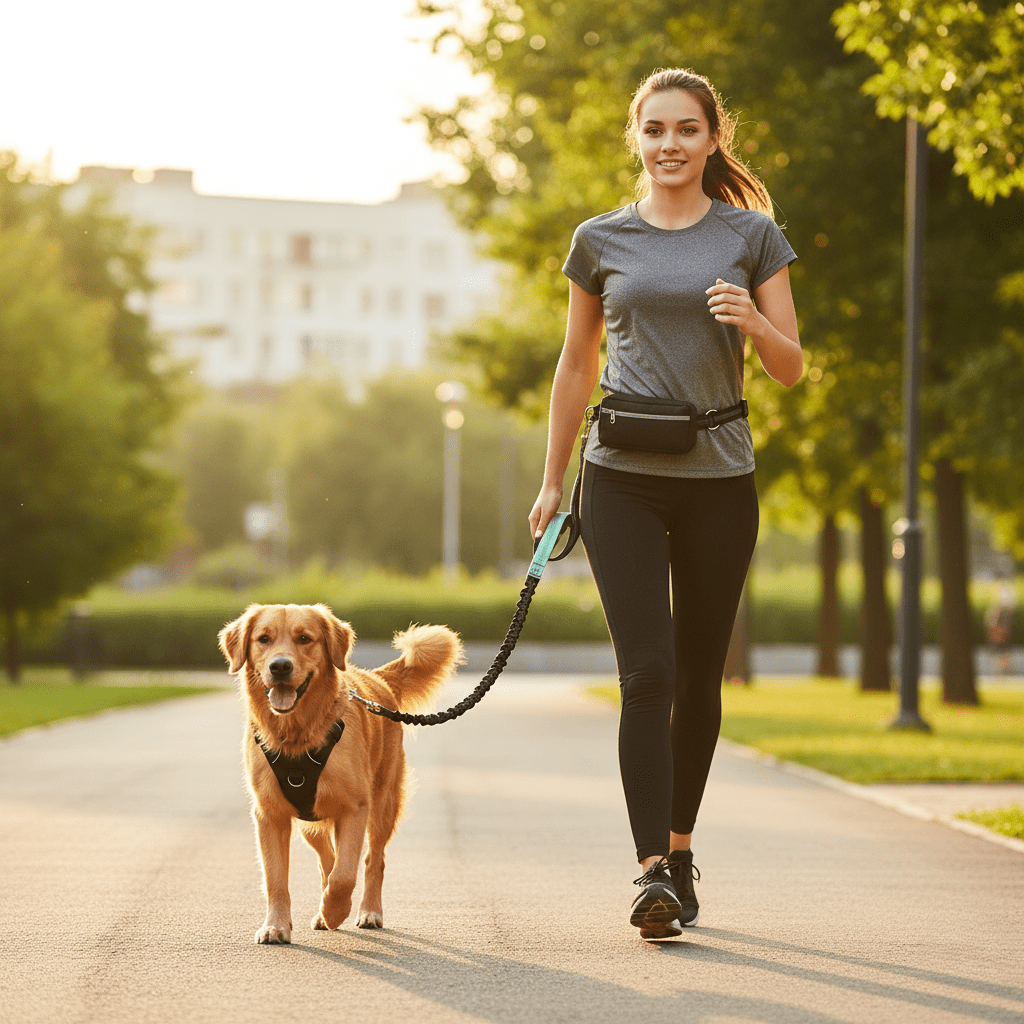Lisslune | PAWRUNNER Freedom Leash – Hands-Free Dog Leash with Padded Handles