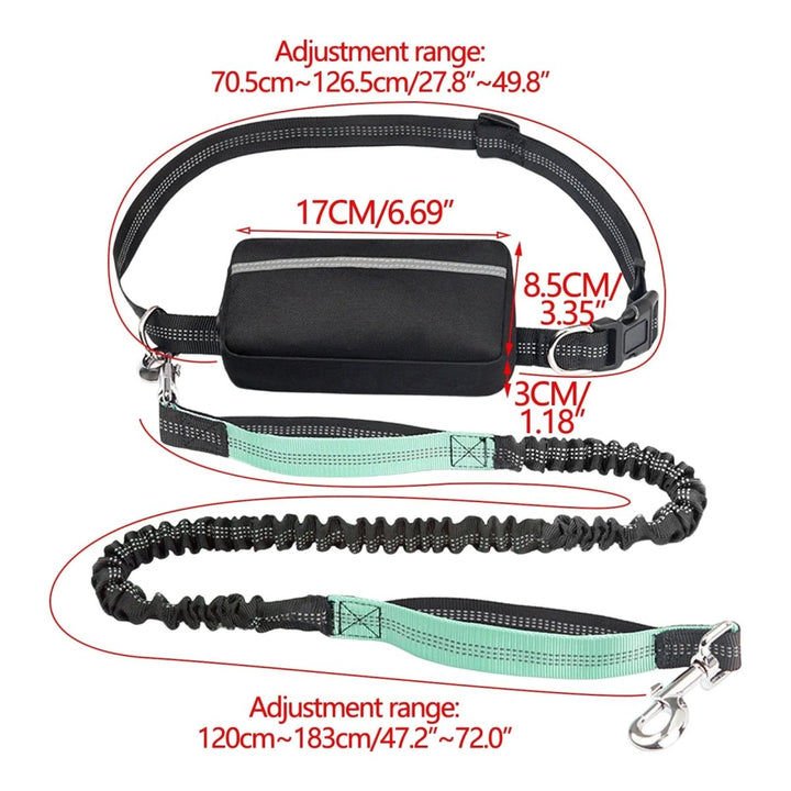 Lisslune | PAWRUNNER Freedom Leash – Hands-Free Dog Leash with Padded Handles