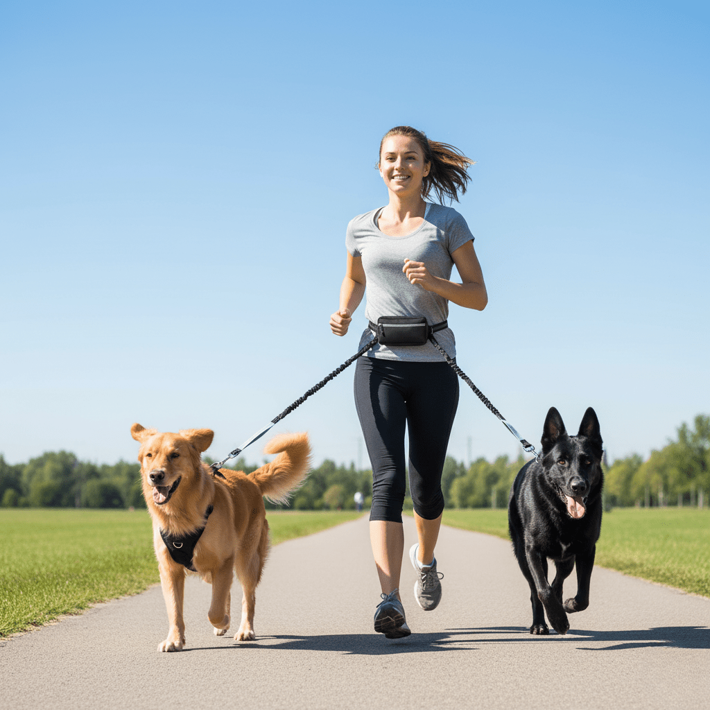 Lisslune | PAWRUNNER Freedom Leash – Hands-Free Dog Leash with Padded Handles