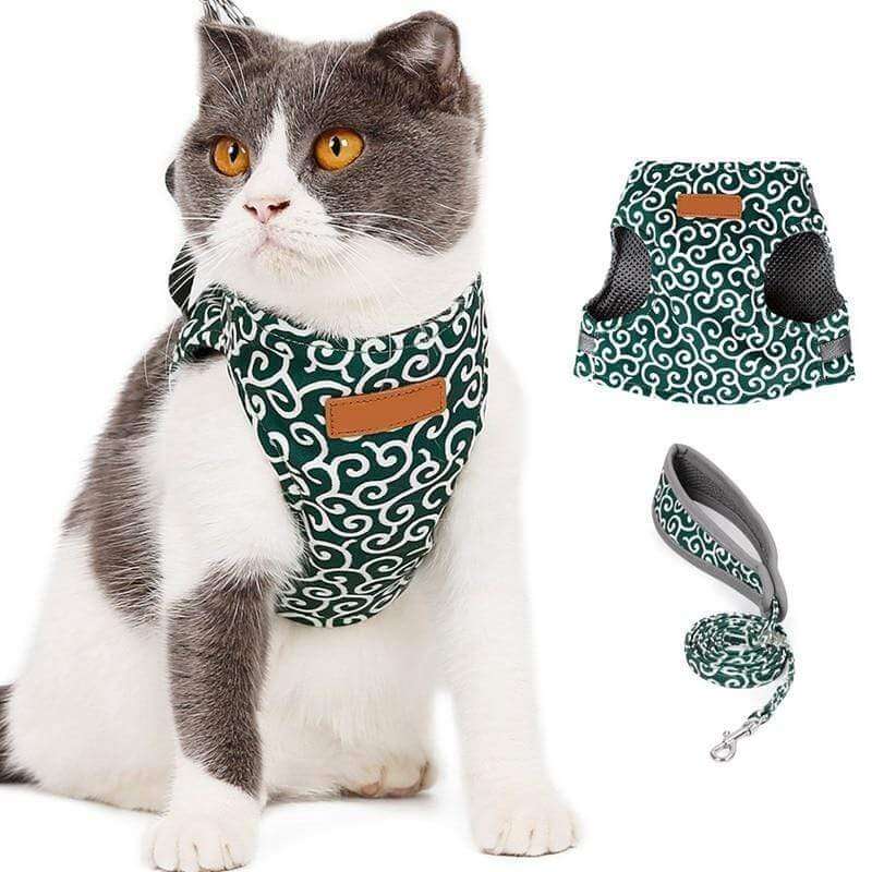 Lisslune | PAWVENTURE HARNESS – Cat Harness Vest Set with Breathable Mesh & Leash